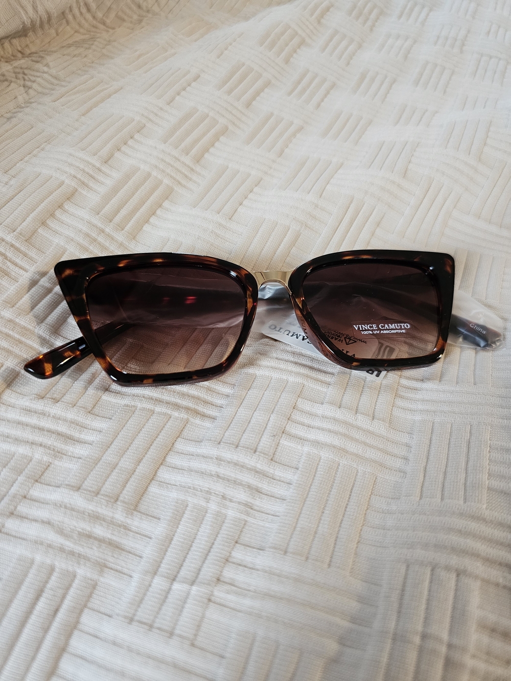 Vince Camuto Women's Tortoiseshell Square Sunglasses - Brown Lenses